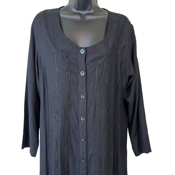 ORIGINAL ANTHONY Black Embroidered Boho Maxi Dress - Picture 2 of 8